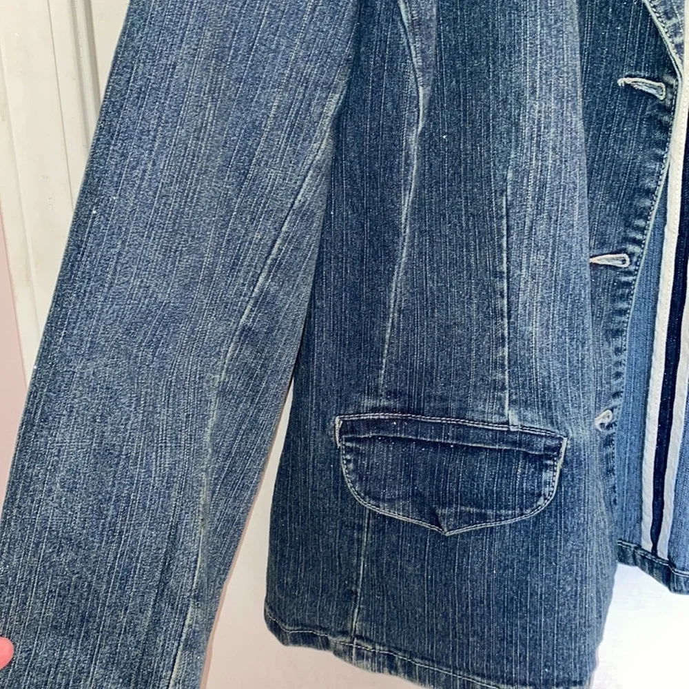 Goddess Blue Jean Jacket with sparkles! 2X - Picture 5 of 9